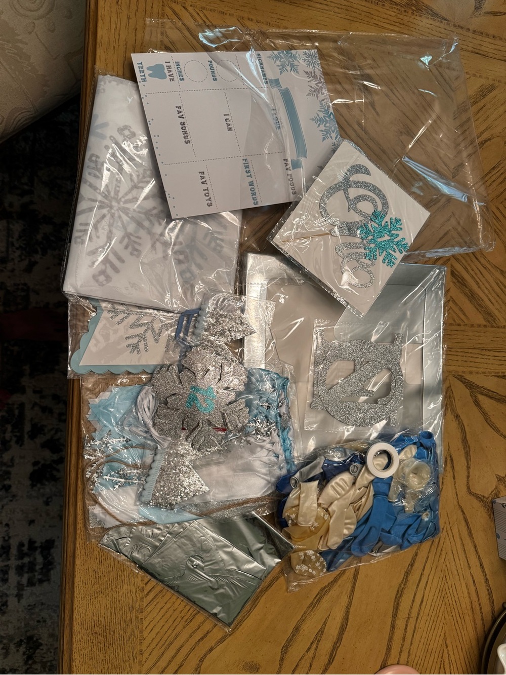 Winter “One”Derland Blue & Silver Party Decorations Kit/Elsa/Frozen